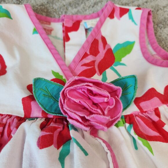 Girls Rose floral rose vintage tank swing top size 18 months - Picture 8 of 11